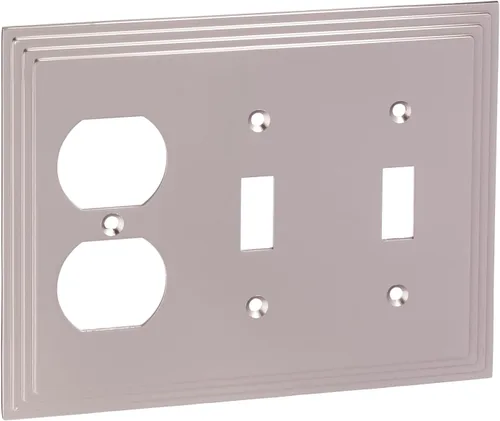 Miniatura 9 de Amerelle Steps - Placa de pared de metal fundido dúplex individual en níquel satinado