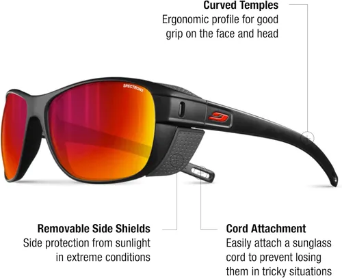 Miniatura 2 de Julbo Camino Glacier - Gafas de sol para hombres y mujeres con escudos laterales para montañismo, senderismo, esquí, senderismo y viajes en la nieve