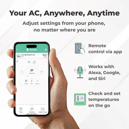 Miniatura 3 de Sensibo Sky control para aire acondicionado con Wi-Fi, compatible con iOS y Android, funciona con Amazon Alexa & Google Home