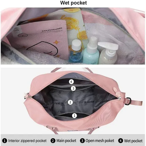 Miniatura 3 de PDD - Bolsa de viaje para gimnasio, bolsa de hombro para mujer