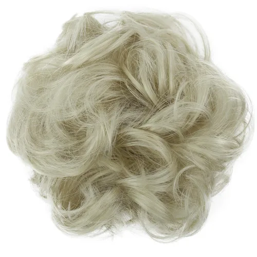 Miniatura 19 de CAISHA by Prettyshop Hairpiece Scrunchy Updo Bridal Peinado Voluminoso Ondulado Moño Desordenado Mezcla Rubio G13AL