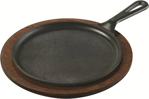 Miniatura 2 de Lodge Plancha de hierro fundido – Sartén redonda pre-sazonada de 8 pulgadas para panqueques, tortillas y más – Compatible con inducción, parrilla