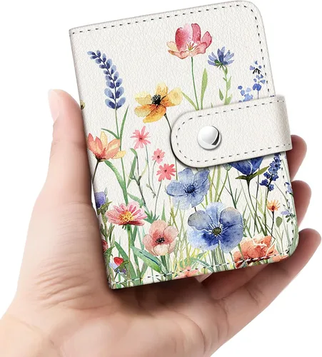 Álbum de Fotos Pequeño Floral Vintage para Películas de 2x3 Pulgadas, 56 Bolsillos Mini Álbum Lindo Libro para Polaroid Fujifilm Instax Mini Cámara