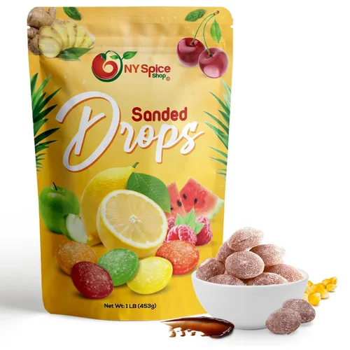 Miniatura 11 de NY SPICE SHOP Mix Fruits - Gotas de caramelo lijadas, 1 libra de gotas lijadas antiguas, dulces frescos y deliciosos a granel, caramelo duro lijado