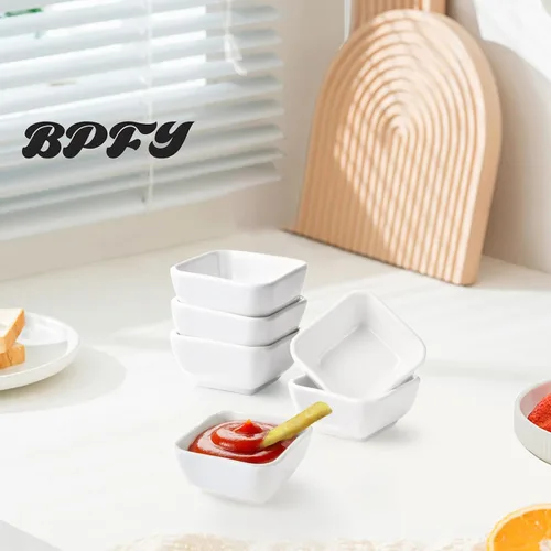 Miniatura 2 de Juego de 12 tazones de cerámica pequeños de 3 onzas para salsa de soja, sushi y salsas, platos de inmersión para aperitivos, condimentos y servir