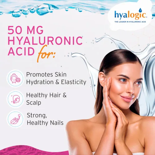 Miniatura 4 de Hyalogic Suplemento líquido de ácido hialurónico – Apoyo para un cabello, piel y uñas saludables con 5,000 mcg de biotina y 50 mg de MSM