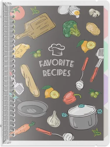 Miniatura 11 de Libro de recetas en blanco para escribir en tus propias recetas, carpeta de recetas familiares extraíble de tapa dura de 8.5 x 11 pulgadas con azul