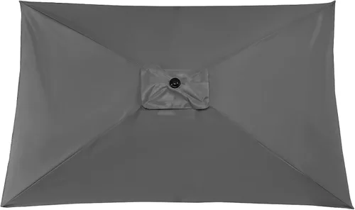Miniatura 9 de Toldo rectangular de repuesto para sombrilla con 6 varillas, resistente a la decoloración, tela de poliéster resistente, cubierta de toldo para Negro