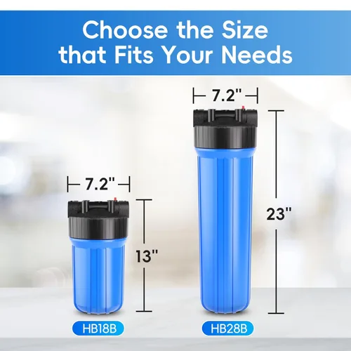 Miniatura 5 de iSpring HB18B - Carcasa de filtro de agua para toda la casa, carcasa universal de 10 x 4.5 pulgadas para filtración de agua en todo el hogar
