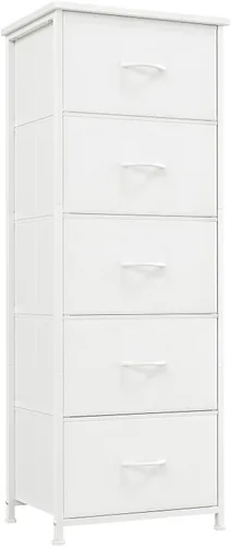 Miniatura 33 de Somdot - Cómoda estrecha con 4 cajones, cómoda delgada con cajones de tela extraíbles para armario, espacios pequeños, baño, dormitorio, lavandería