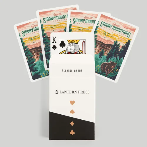 Miniatura 6 de Lantern Press Great Smoky Mountains National Park, Explorer Series (52 cartas de juego, baraja de cartas de tamaño póker con comodines)