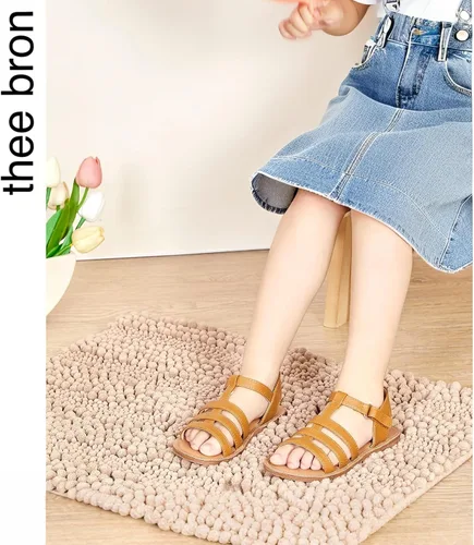 Miniatura 18 de THEE BRON Sandalias cómodas para niñas, zapatos para niños, sandalias rellenas