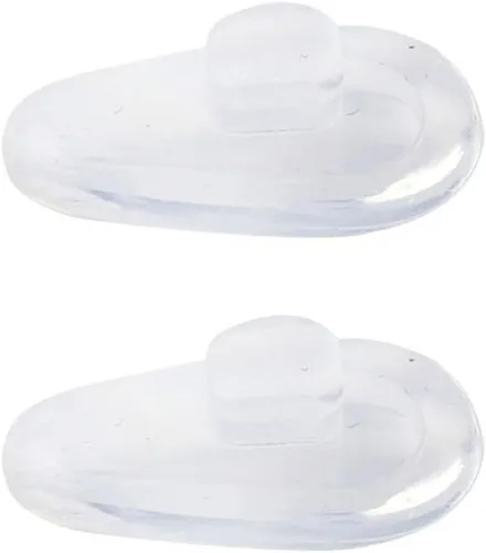 Miniatura 3 de Generic Almohadilla de nariz de silicona elíptica suave para gafas, transparente, 5 pares