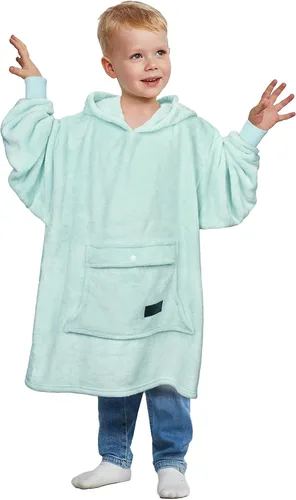 Catalonia - Sudadera con capucha de gran tamaño para niños, sudadera de forro polar portátil con bolsillo frontal grande, para niños de 4 a 12 años,