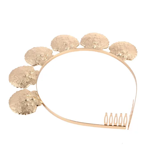 Miniatura 9 de minkissy Diadema de concha de perlas doradas, accesorio para el cabello para mujeres y niñas, vacaciones, boda, fiesta, cosplay, ligero y decorativo