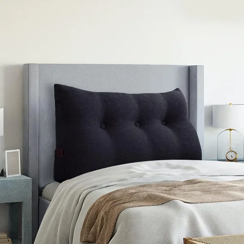 Miniatura 18 de Almohada de cuña pequeña para cabecero; almohada para leer, para sentarse en la cama, almohada triangular de respaldo para adultos, almohada
