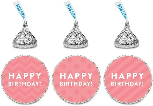 Miniatura 11 de Andaz Press Trío de etiquetas de gotas de chocolate, feliz cumpleaños, lunares, cheurón, rayas, aguamarina, paquete de 216, se adapta a recuerdos