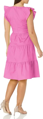 Miniatura 2 de London Times Vestido de verano fácil de vacaciones de verano para mujer con cuello en V