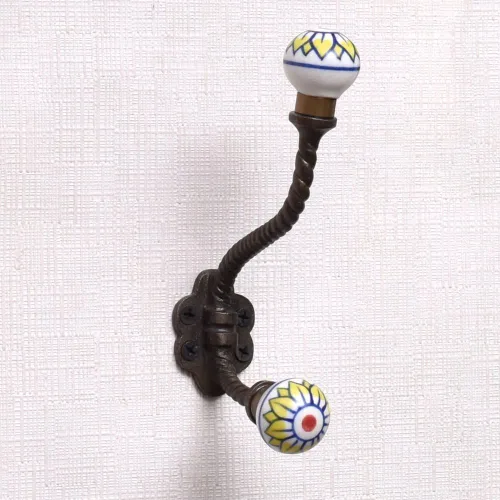Miniatura 38 de Indian Shelf Ganchos de pared para colgar abrigos, ganchos de pared bohemios negros Perchero de pared Ganchos para colgar toallas Ganchos