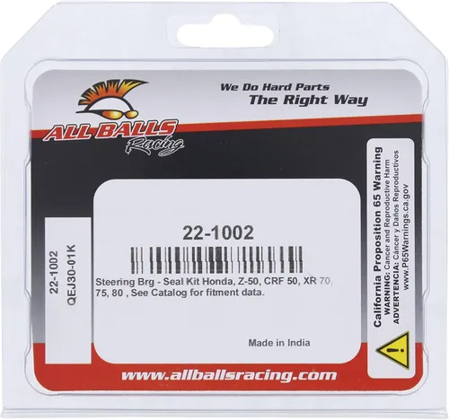 Miniatura 4 de All Balls Racing 22-1002 Kit de sello de rodamiento de eje de dirección Compatible con/Reemplazo para Honda