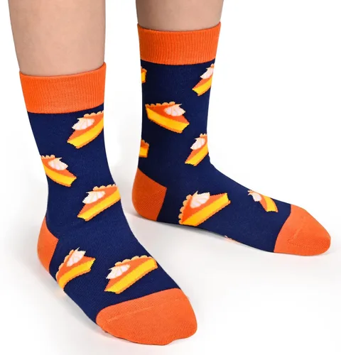 Miniatura 4 de Dsia Zamur Calcetines para niños y niñas, paquete de 4 a 6 unidades + caja de regalo, novedosos calcetines de pantorrilla coloridos para niños de 2