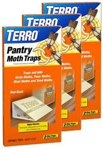 Terro Trampa para polillas de despensa 2900, 2 trampas (paquete de 3, 6 trampas en total)