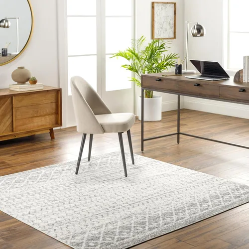 Miniatura 52 de Livabliss Alfombras de Área - Alfombra Chester Boho Marroquí Negra de 2x16 para Sala de Estar y Dormitorio - Alfombra Geométrica Blanca y Gris