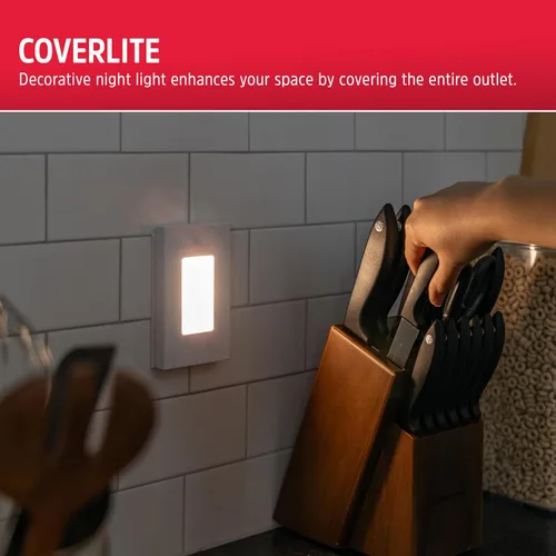Miniatura 6 de Energizer Luz nocturna enchufable, paquete de 2, cubierta moderna ultradelgada de bajo perfil, luz nocturna LED enchufable a la pared, sensor