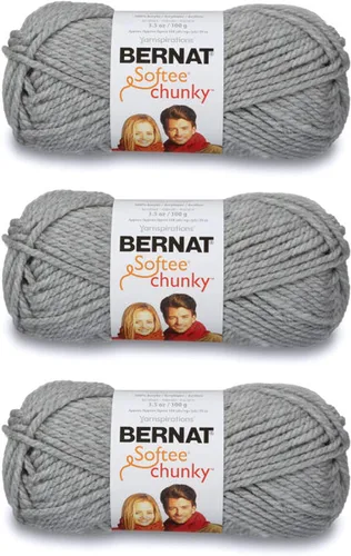 Miniatura 37 de Ovillo sólido Bernat Softee Chunky, Acrílico, Rojo Berry, Paquete de 1