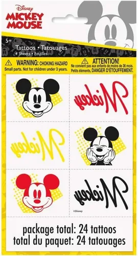 Miniatura 3 de Unique Disney Mickey Mouse Tattoos – Paquete de 24 Diseños mágicos para niños, regalos de fiesta perfectos para cumpleaños y fiestas temáticas