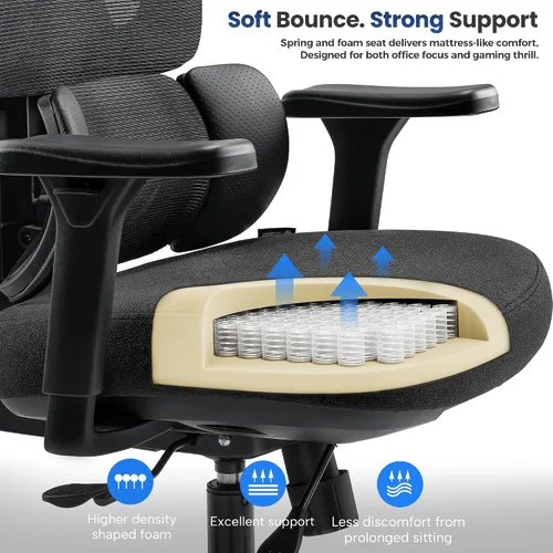 Miniatura 6 de EUREKA ERGONOMIC Typhon - Silla ergonómica de oficina, sillas de escritorio de oficina en casa, sillas de juegos para adultos, silla de oficina