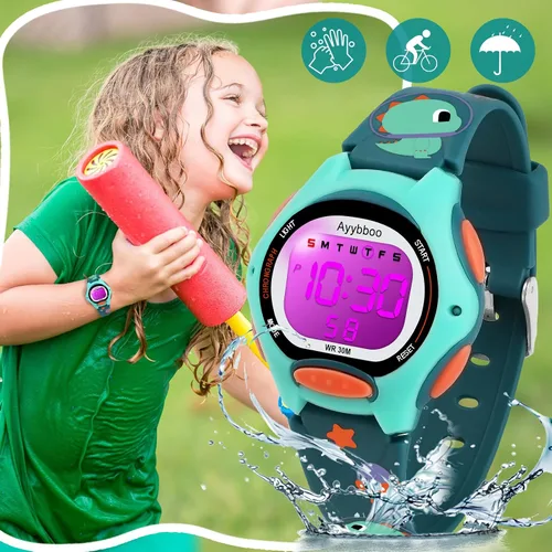 Miniatura 3 de Kids Watch Digital with Cartoon Band, Colorful LED Lights 30M Waterproof, Alarm Clock, Sport Watch with Stopwatch, Cute Child Presents for Girls