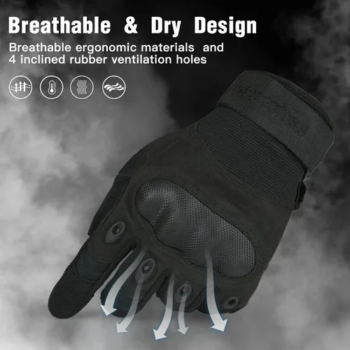 Miniatura 2 de FREE SOLDIER Outdoor Gloves for Men, Motorcycle Gloves for Cycling Hiking Camping Climbing, Airsoft Gloves for Paintball and Shooting