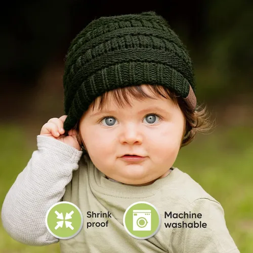 Miniatura 6 de Paquete de 3 gorros de bebé sombreros de bebé sombreros de recién nacido sombreros de bebé sombreros de niña para invierno urbano