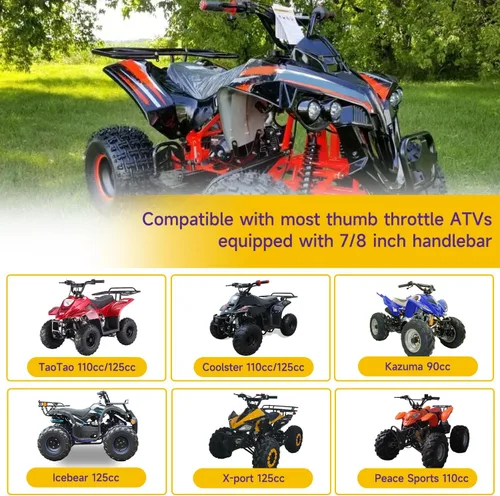 Miniatura 6 de HIAORS Empuñaduras de manillar ATV de 7/8" compatibles con Taotao Coolster 125cc 110cc Boulder B1 3050C chino 50cc 70cc 90cc Kazuma Baja SunL Roketa