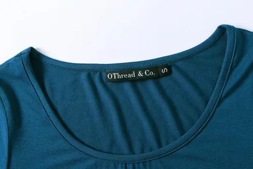 Miniatura 5 de Playera de manga corta, de OThread & Co., playera básica con cuello bote, para mujer