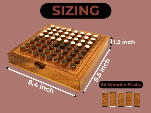 Miniatura 3 de BSIRI Wooden Reversi Othello - Juego de mesa clásico de estrategia para adultos y personas mayores, piezas blancas y negras de madera y gran regalo