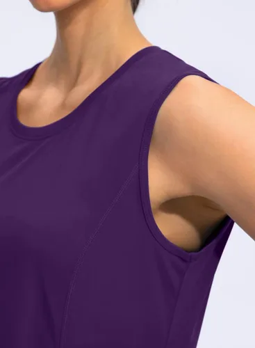 Miniatura 5 de YYV Camisetas de tirantes de entrenamiento para mujeres, ligeras, camisetas sin mangas para mujeres, tops de corte holgado para atletismo, correr