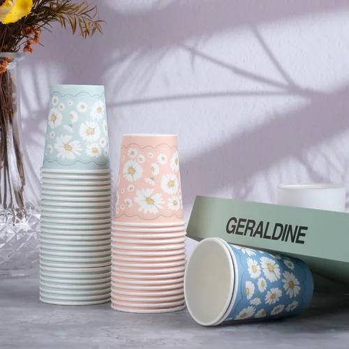 Miniatura 4 de Lamosi Paquete de 400 tazas de papel de 8 onzas, tazas de café desechables para oficina, fiesta, hogar, viaje, tazas de café de papel de 8 onzas