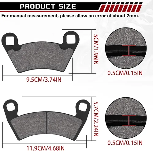 Miniatura 3 de Pastillas de freno para Polaris Ranger 570 700 900 800 500 500 XP RZR 800 900 XP Ranger EV ACE 570 325