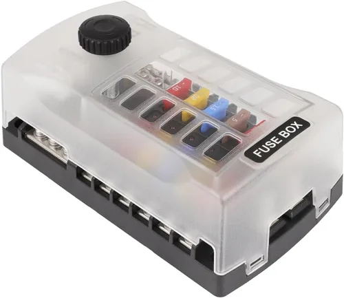 Miniatura 2 de SCITOO Caja de fusibles de 12 vías con cuchilla ATO/ATC/ATS, uso para lancha rodante, autocaravana, lancha rápida