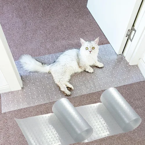Miniatura 10 de Protector de alfombra para mascotas y gatos, protector de alfombra para puerta, antiarañazos debajo de la puerta, protector de arañazos para gatos
