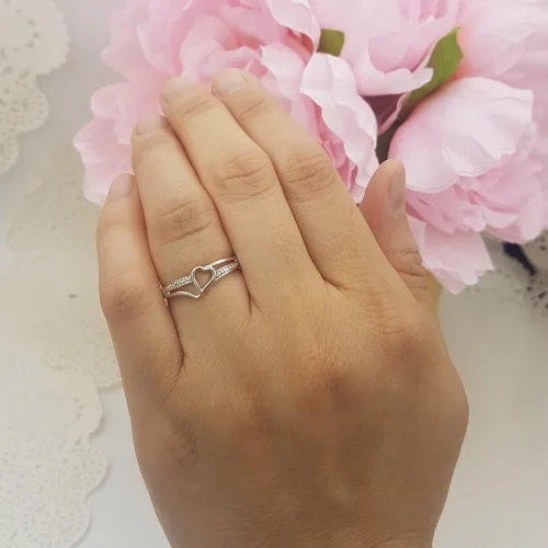 Miniatura 3 de Dazzlingrock Collection - Anillo de compromiso de oro blanco redondo de 0,08 quilates (ctw) de 10 quilates con diamantes blancos