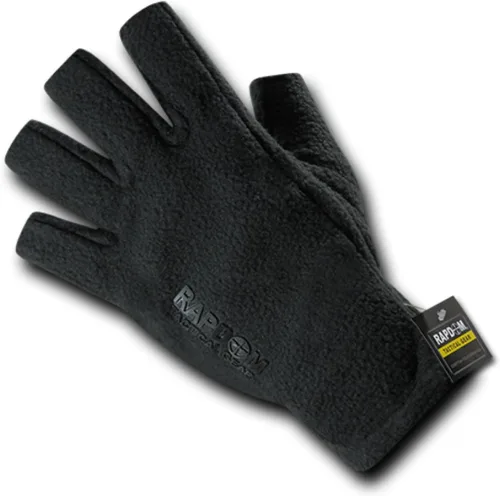 Rapdom Guantes tácticos de forro polar medio dedo