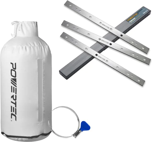Miniatura 10 de POWERTEC 70474 - Bolsa colectora de polvo y codo de 90 grados ID/OD de 4 pulgadas, filtro de 30 micrones con abrazadera de manguera de llave de 4