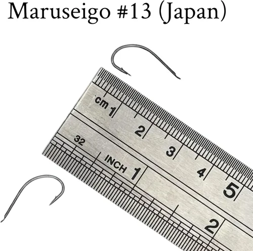 Miniatura 3 de Bagre, Scup (Porgy) y equipo de lubina – Kit de pesca de 3 ganchos Hi-Lo Bottom – Anzuelos japoneses atados a mano con línea PE – Agua salada y agua