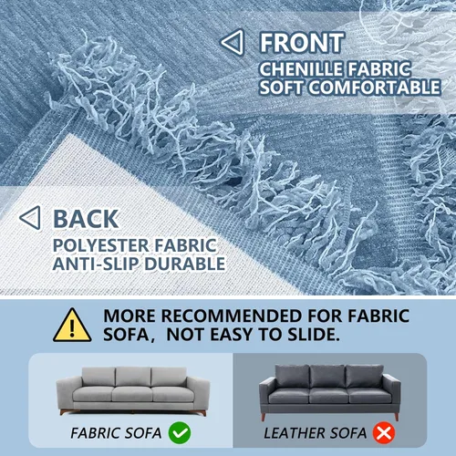 Miniatura 3 de MEETSKY Funda de Sofá de Silla Extragrande Lavable para Sofá Biplaza, Funda Protectora de Muebles Usa Tela Gruesa y Suave, Funda Suave para Perros