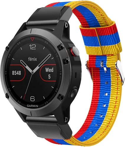 Miniatura 7 de Correa deportiva de nailon de ajuste rápido compatible con Garmin Fenix 5/Fenix 5 Plus/Forerunner 935/Approach S60/Quatix 5 Smartwatch