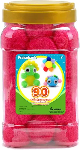 Miniatura 17 de Praisebank 300 pompones de 1 pulgada para artes y manualidades, manualidades en tarro