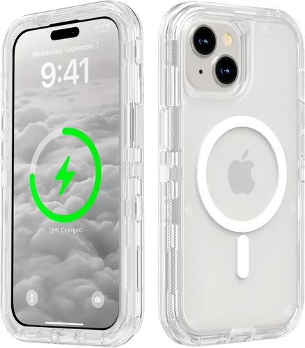 Miniatura 32 de Follaroma para iPhone 17 Pro Max, Funda Compatible con MagSafe, Funda Magnética Transparente de Doble Capa, Funda Resistente Anti-Caída y a Prueba